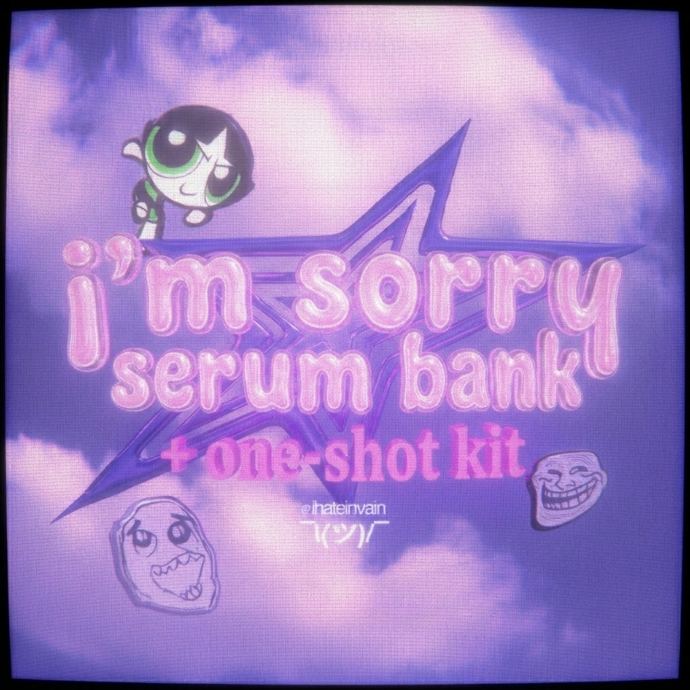 imsorry serum bank cover art, 25 Serum presets and 25 one-shots by ihateinvain